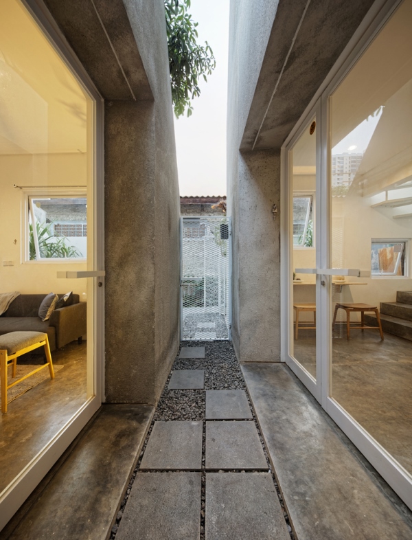 Desain rumah kecil dalam gang